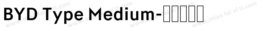 BYD Type Medium字体转换